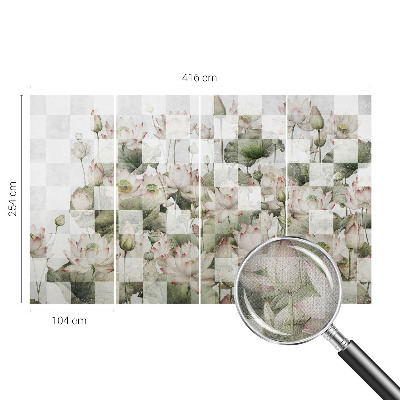 Samolepiaca fototapeta Lotosové vzory