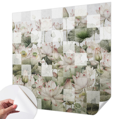 Samolepiaca fototapeta Lotosové vzory