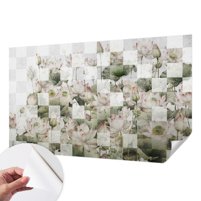 Samolepiaca fototapeta Lotosové vzory