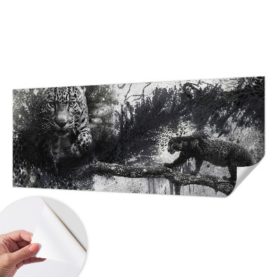 Tapety na stenu samolepiace Abstraktné leopardy