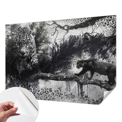 Tapety na stenu samolepiace Abstraktné leopardy