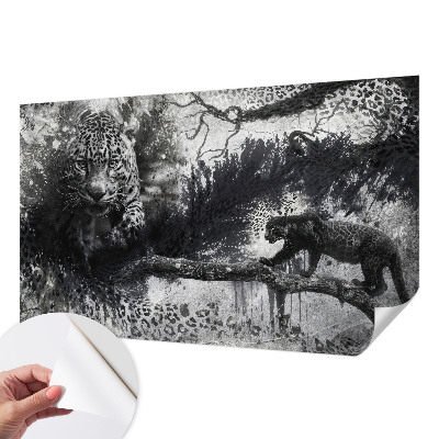 Tapety na stenu samolepiace Abstraktné leopardy