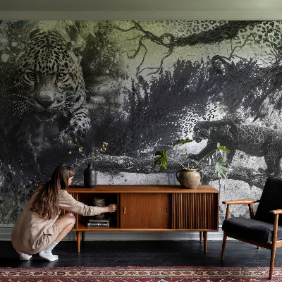 Tapety na stenu samolepiace Abstraktné leopardy
