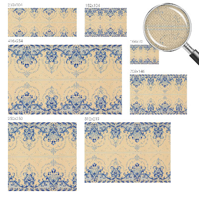 Samolepiaca fototapeta do obývačky Modré ozdoby