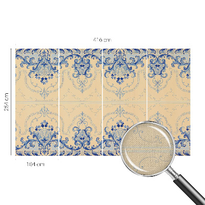 Samolepiaca fototapeta do obývačky Modré ozdoby