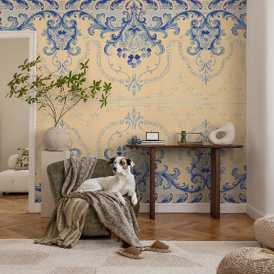 Samolepiaca fototapeta do obývačky Modré ozdoby