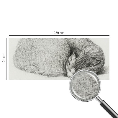 Detská tapeta Zrolovaná mačka