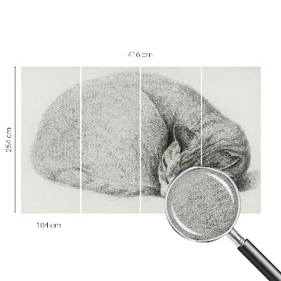 Detská tapeta Zrolovaná mačka