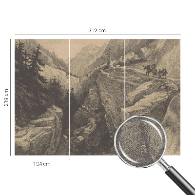 Samolepiaca fototapeta do detskej izby Malebné hory