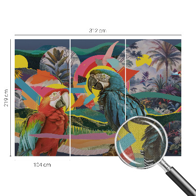 3D fototapeta Exotické vtáky