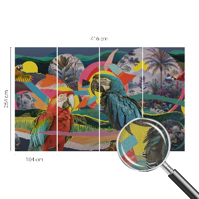 3D fototapeta Exotické vtáky