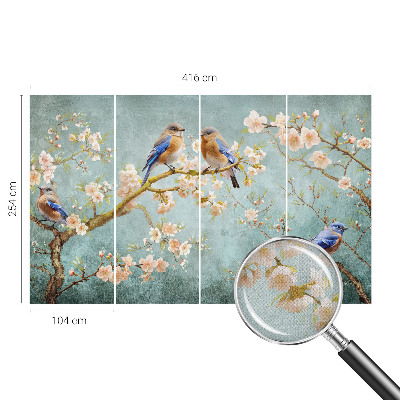 Tapeta do detskej izby Jarné vtáky