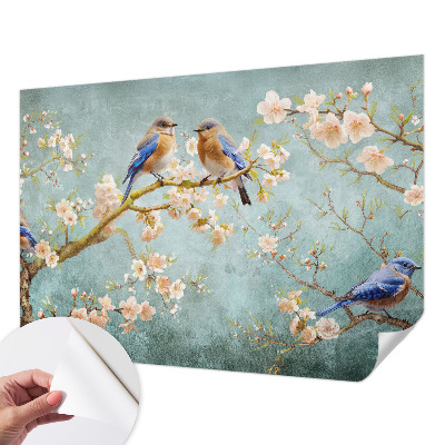 Tapeta do detskej izby Jarné vtáky