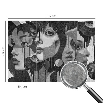 Moderná tapeta na stenu Ženské tváre