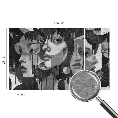 Moderná tapeta na stenu Ženské tváre