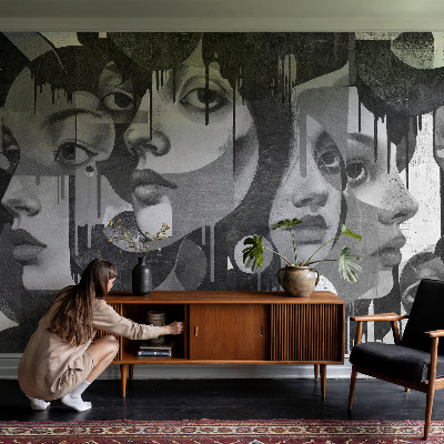 Moderná tapeta na stenu Ženské tváre