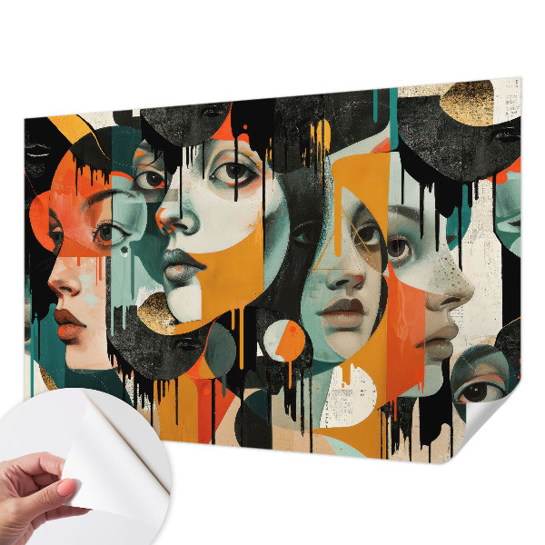 Samolepiaca fototapeta Farebné tváre