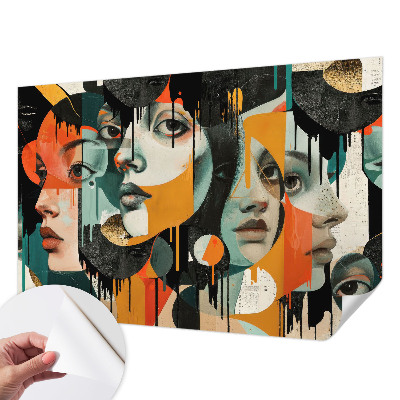 Samolepiaca fototapeta Farebné tváre