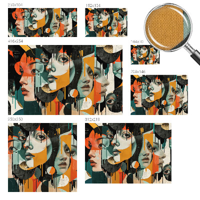 Samolepiaca fototapeta Farebné tváre