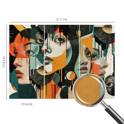 Samolepiaca fototapeta Farebné tváre