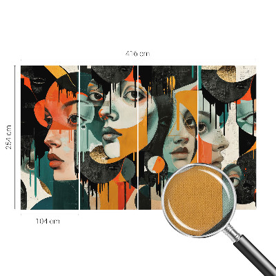 Samolepiaca fototapeta Farebné tváre