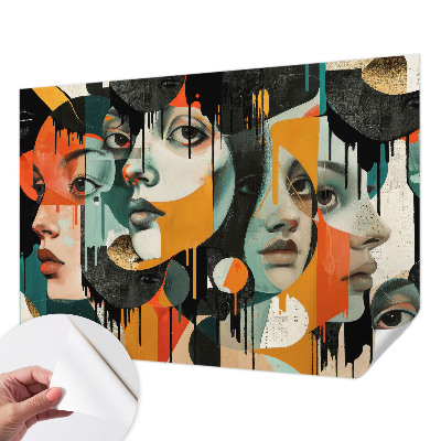 Samolepiaca fototapeta Farebné tváre