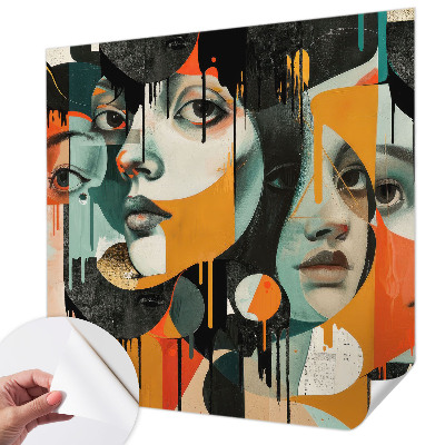 Samolepiaca fototapeta Farebné tváre