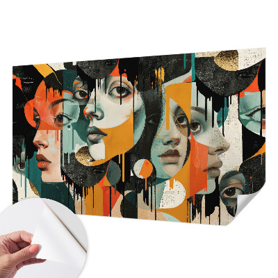 Samolepiaca fototapeta Farebné tváre