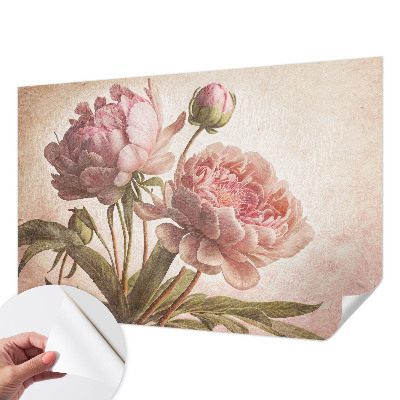 Samolepiaca fototapeta do obývačky Jemné pivonky