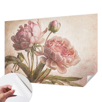 Samolepiaca fototapeta do obývačky Jemné pivonky
