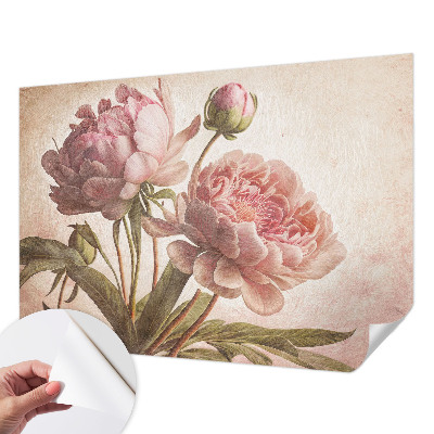 Samolepiaca fototapeta do obývačky Jemné pivonky