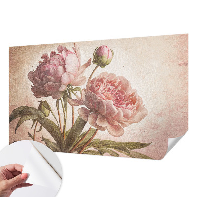 Samolepiaca fototapeta do obývačky Jemné pivonky