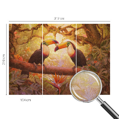 3D fototapeta Farebné tukany