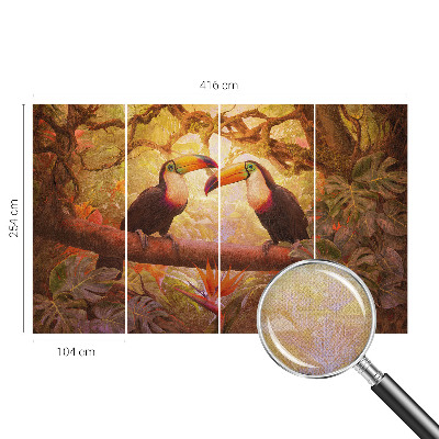 3D fototapeta Farebné tukany