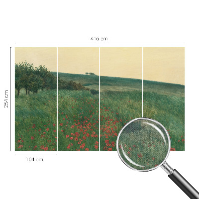 Fotografická tapeta do detskej izby Makové polia