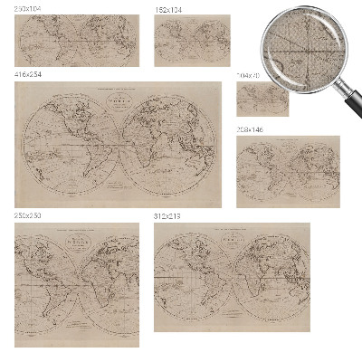 3D tapeta na stenu Stará mapa