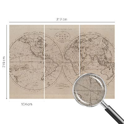 3D tapeta na stenu Stará mapa