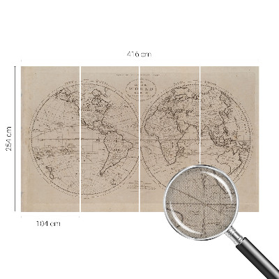 3D tapeta na stenu Stará mapa