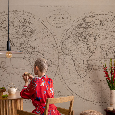 3D tapeta na stenu Stará mapa