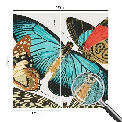 Samolepiaca fototapeta do spálne Farebné motýle