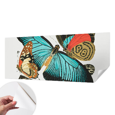 Samolepiaca fototapeta do spálne Farebné motýle