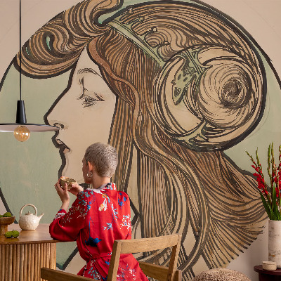 Fotografická tapeta do detskej izby Secesný portrét