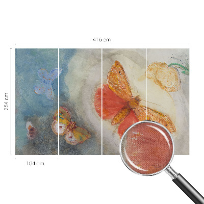 Tapeta do detskej izby Farebné motýle