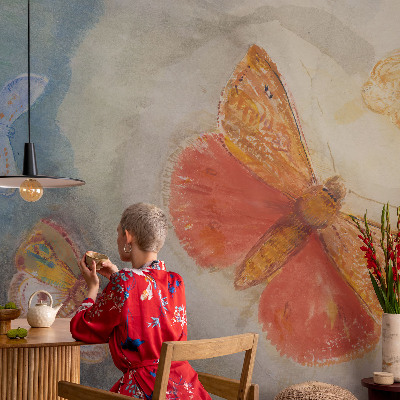 Tapeta do detskej izby Farebné motýle