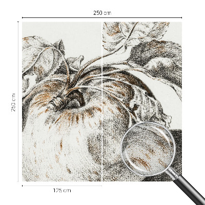 Fotografická tapeta do detskej izby Jablkové listy