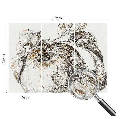 Fotografická tapeta do detskej izby Jablkové listy