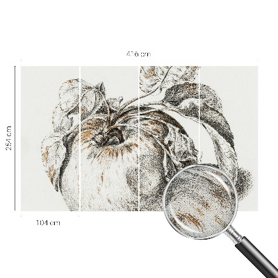 Fotografická tapeta do detskej izby Jablkové listy