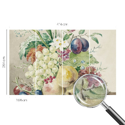 Tapeta do detskej izby Kvety a ovocie