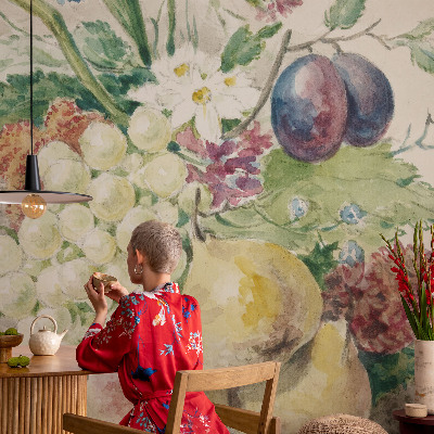 Tapeta do detskej izby Kvety a ovocie