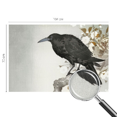 Detská tapeta Havran v kvetoch